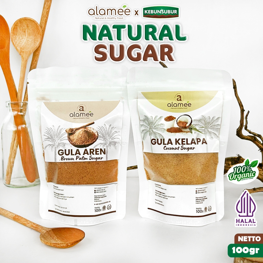 

alamee gula bubuk murni 100 gram gula aren gula kelapa alami murni tanpa bahan tambahan kebunsubur