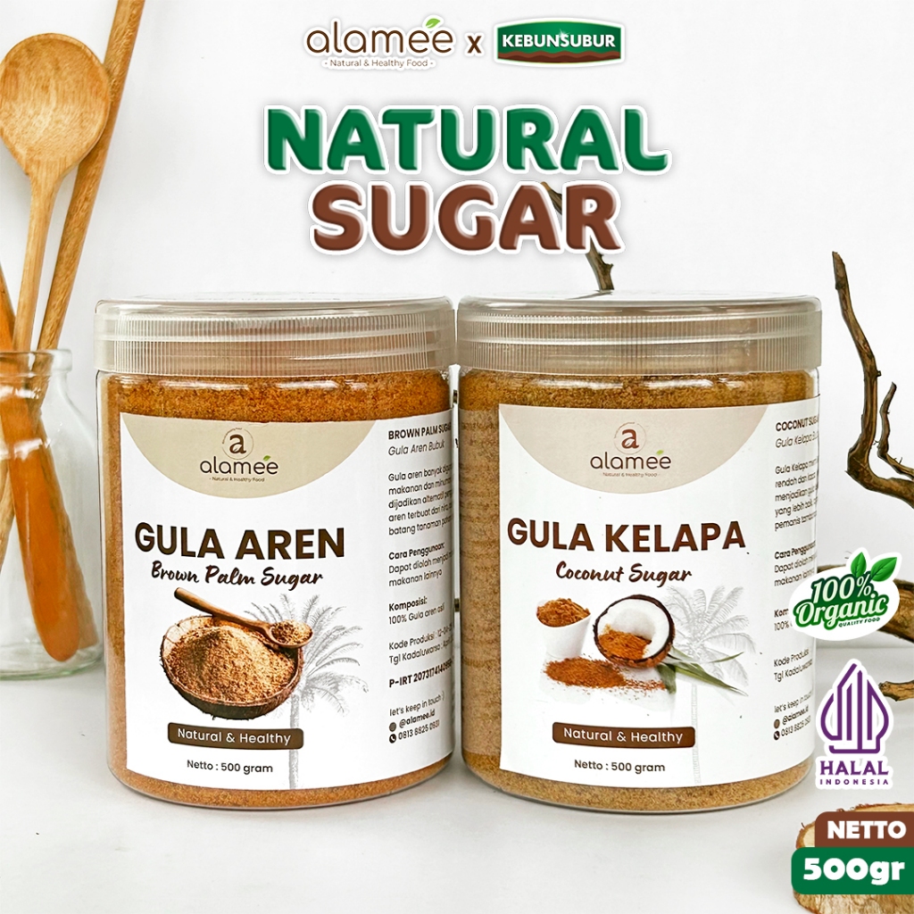 

alamee gula bubuk murni 500 gram gula aren gula kelapa alami murni tanpa bahan tambahan kebunsubur