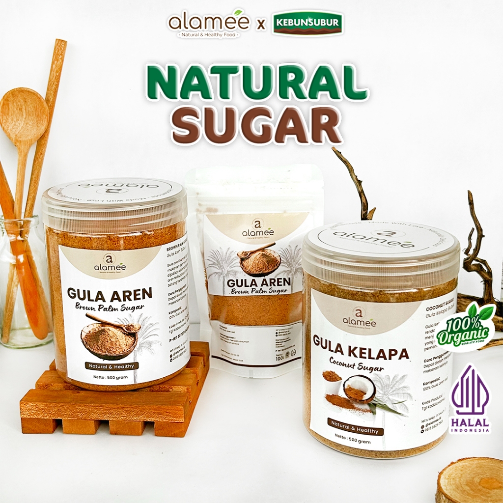 

alamee gula bubuk murni gula aren gula kelapa alami murni tanpa bahan tambahan kebunsubur