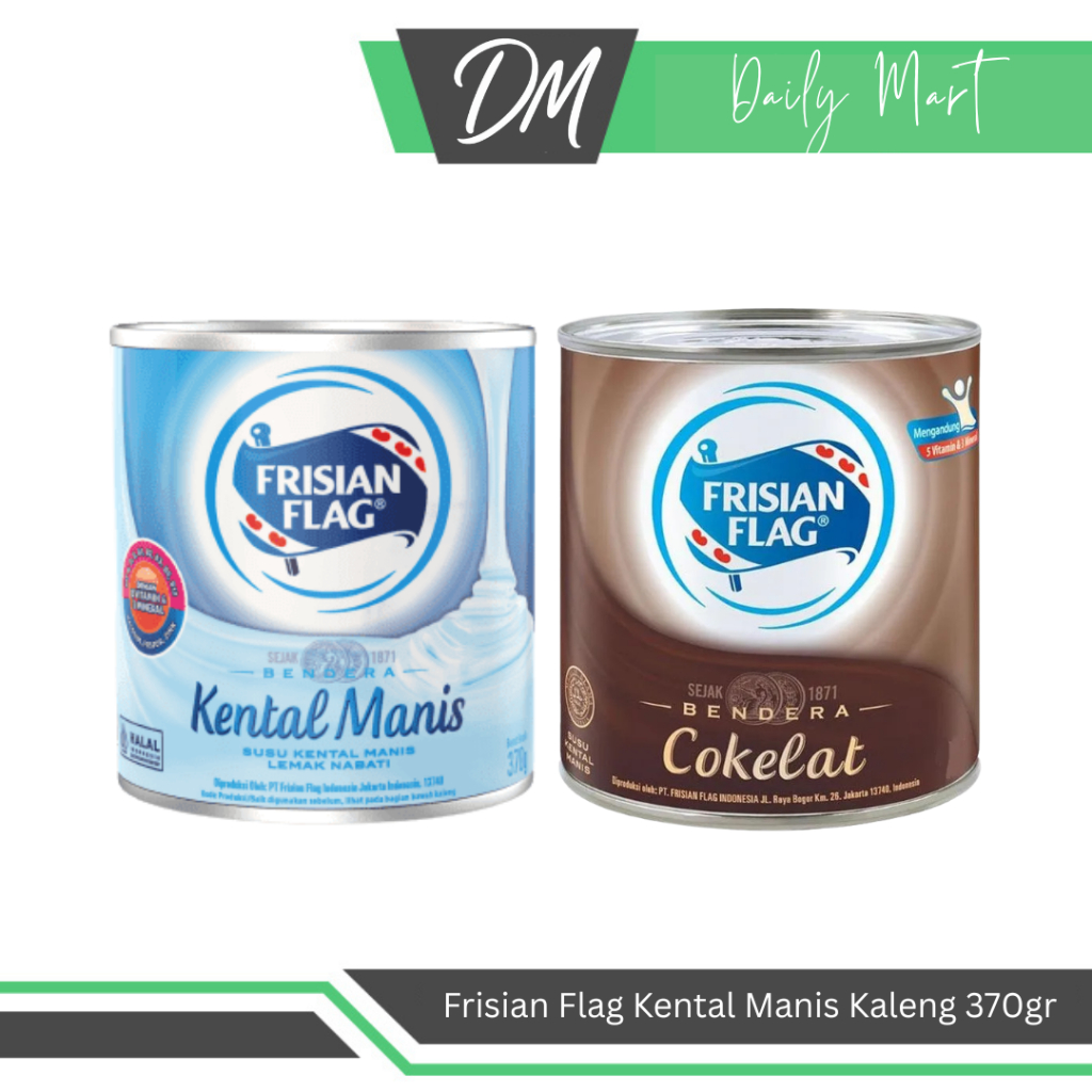 

Frisian Flag Kental Manis Kaleng 370gr Rasa Coklat/Original - Susu Kental Manis Bendera Premium Enak Murah Bergizi
