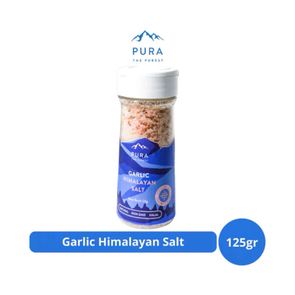 

PURA Garlic Himalayan Salt 125g – Garam Himalaya Bawang Putih, Rasa Gurih Alami