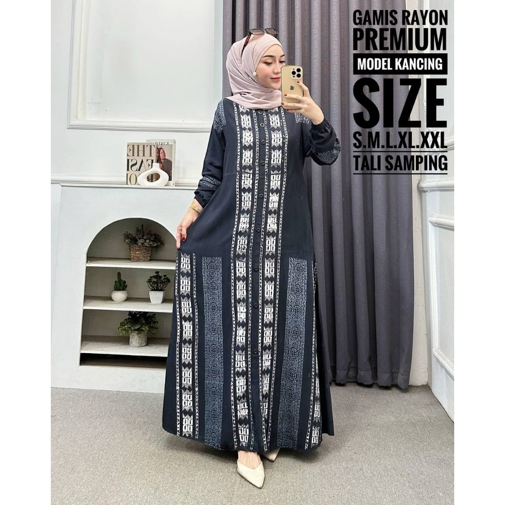 (NEW ARRIVAL) MOTIF TRAWANGAN (MODEL KANCING)  X GAMIS TWILL || ASLI PEKLAONGAN || GAMIS RAYON BATIK