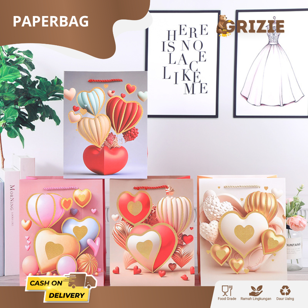 

Paperbag Ivory I Paper Bag Gift Cute / Paperbag Hadiah / Paper Bag kado ulang tahun | Hampers Kado AM01J2