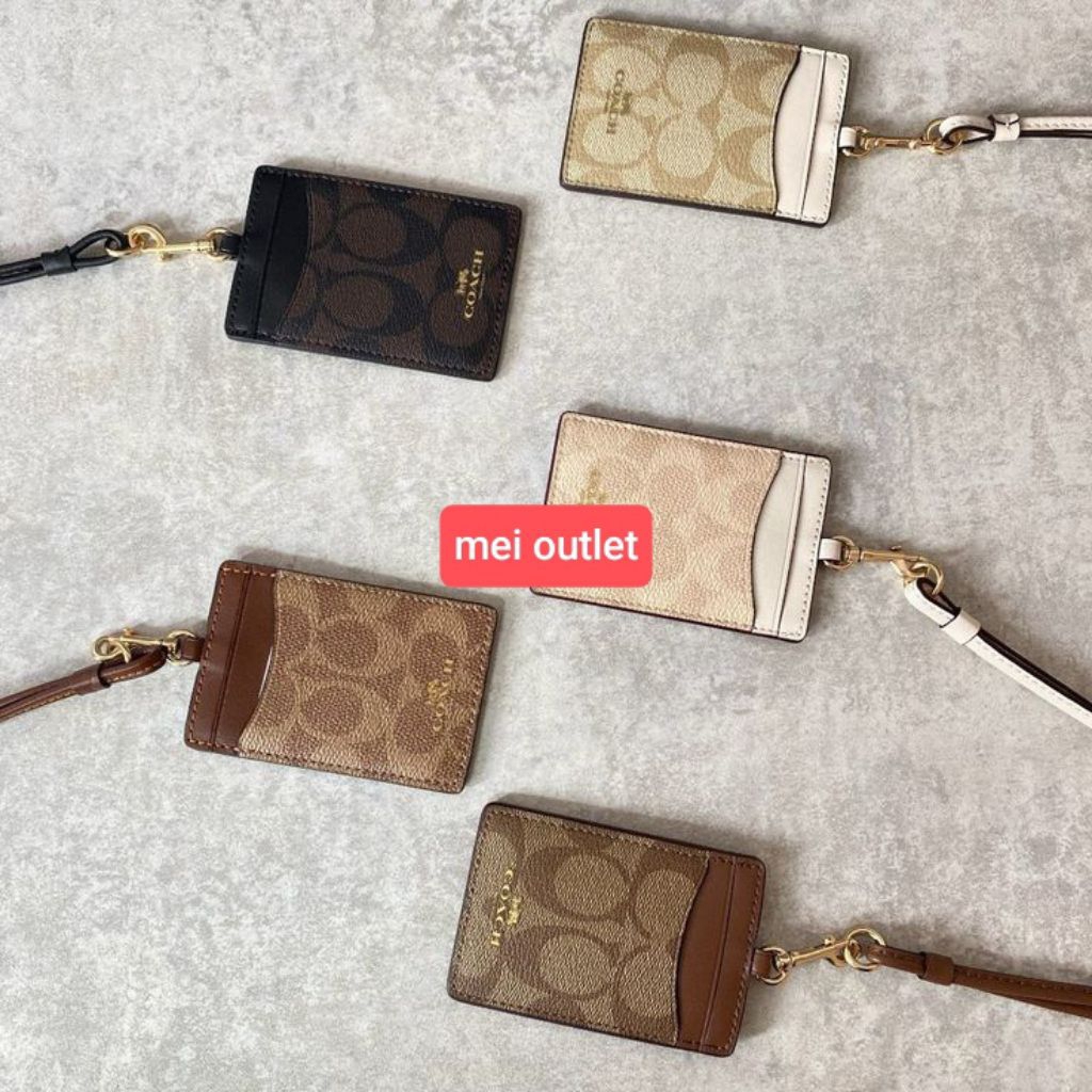 

COC Coach Lanyard 32475 73602 65573 Card Holder Name Card Logo Logam Full Package