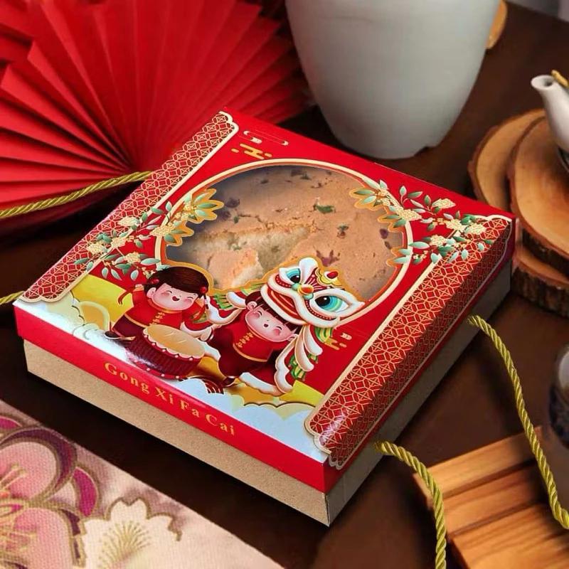 

Box Cake Mika Roti Tali Imlek Kotak Kue Lapis Legit Chinese New Year Ukuran 20x20x6 cm