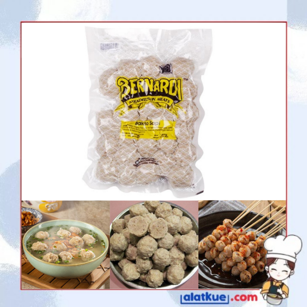 

720gr Bernardi Bakso Sapi Halus Kecil Isi 100 Meatballs Bakso Sapi Kecil Beef Ball Bernardi