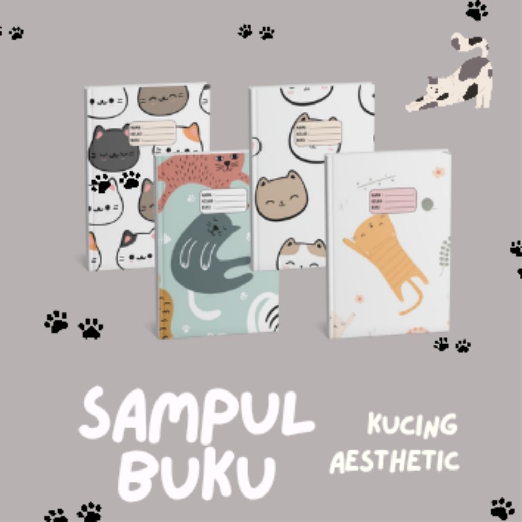 

[TERMURAH] PAPIER - SAMPUL BUKU AESTHETIC LUCU MOTIF KUCING | SAMPUL BUKU SIDU KIKI | BIGBOSS CAMPUS