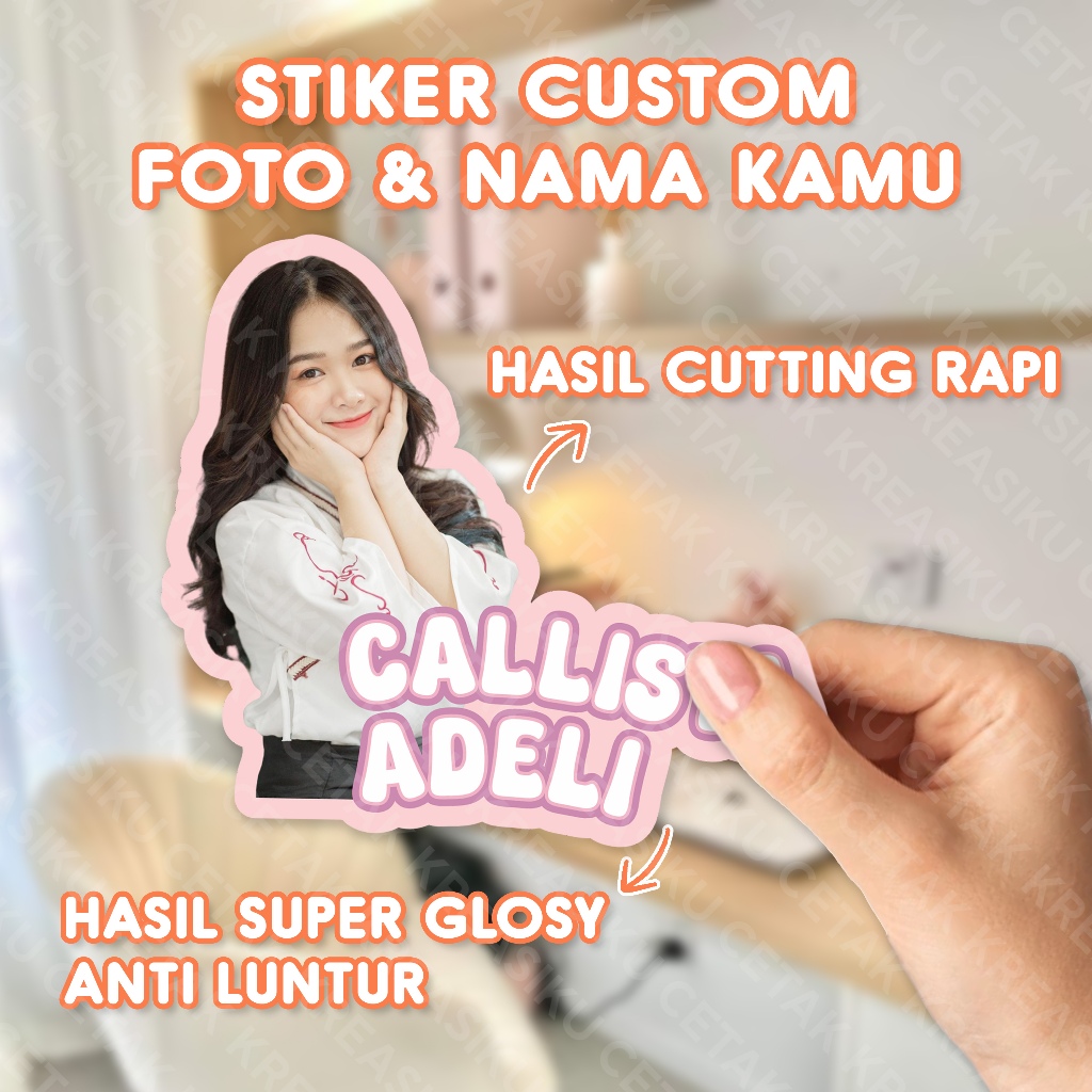 

Stiker Custom Foto dan Nama Kamu Tahan Air