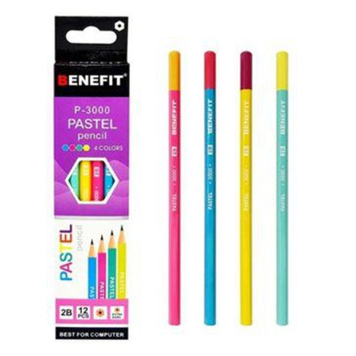 

Pensil 2B BENEFIT PASTEL / NEON/ BIRU/ HIJAU ISI 12 PCS