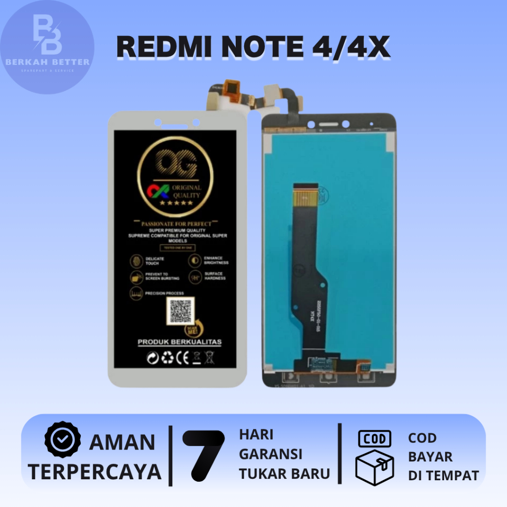 LCD REDMI NOTE 4 (2016100) | NOTE 4X ORIGINAL + TOUCHSCREEN