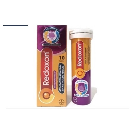 Redoxon Triple Action Vitamin Rasa Blackcurrant Isi 10 Tablet EYO GD1007