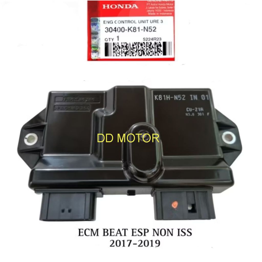 ECU ECM CDI BEAT FI ESP 2017-2019 NON ISS K81H-N52 IN 01 PNP ECU K25 NON ISS original QUALITY