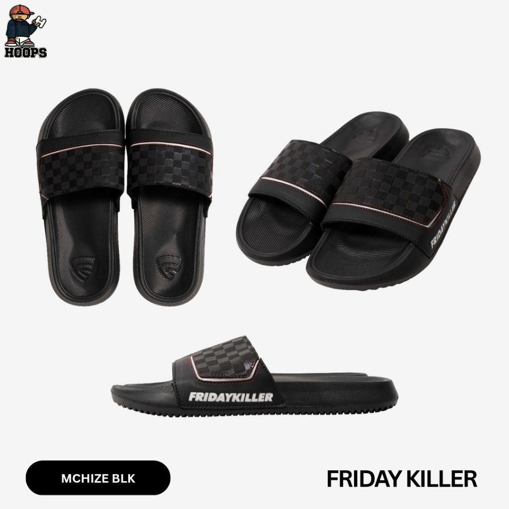 FRIDAY KILLER TERBARU "MCHIZEBLK" SANDAL SLIDE SELOP HOOPS BANJARMASIN