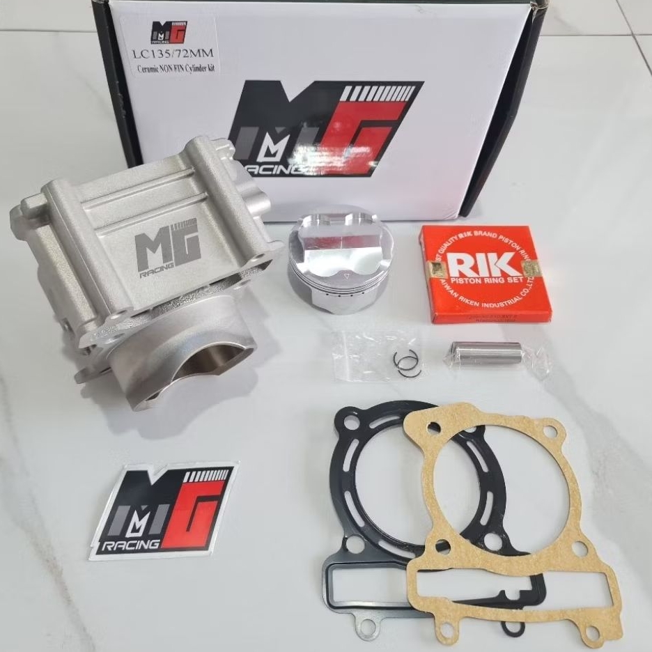CYLINDER BLOK MX KING VIXION 57 60 62 63 65 66 68 70 72 MM CERAMIC VIXION PISTON FJN FORGED RING RIK