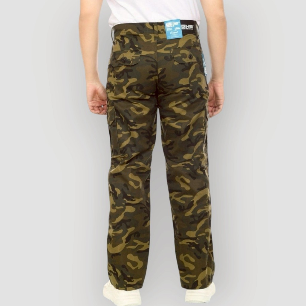 WOKER - Celana Cargo Jogger Loreng Army Celana Cargo Camouflage Celana Cargo Panjang Pria Wanita