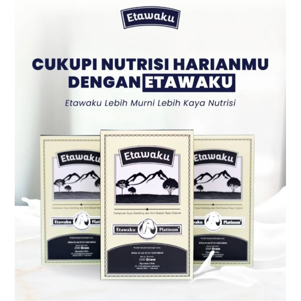 

Etawaku Platinum 200gr / Susu Kesehatan / Susu Kambing Etawa