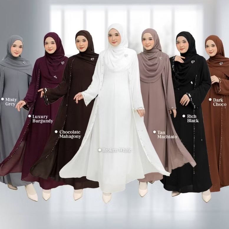 READY Abaya Mahreen by Elha Abaya Lebaran Umroh Haji