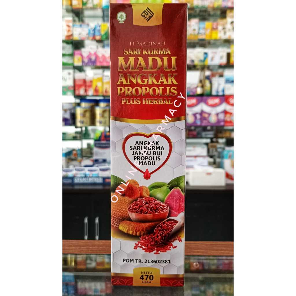 

Sari Kurma Madu Angkak Propolis Plus Herbal Elmadinah 470 gram