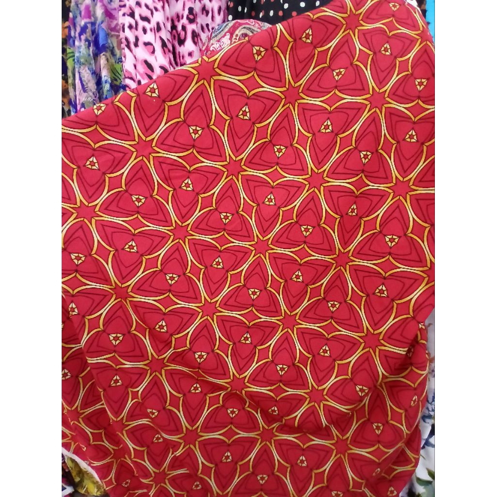Kain/Bahan moscrepe motif kwalitas premium//Kain moscrepe motif meteran