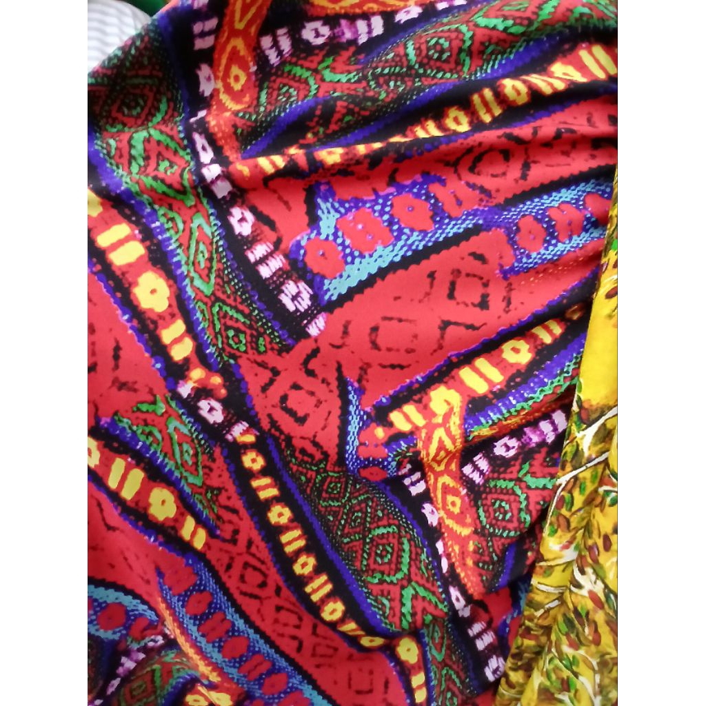 Kain/Bahan moscrepe motif kwalitas premium//Kain moscrepe motif meteran