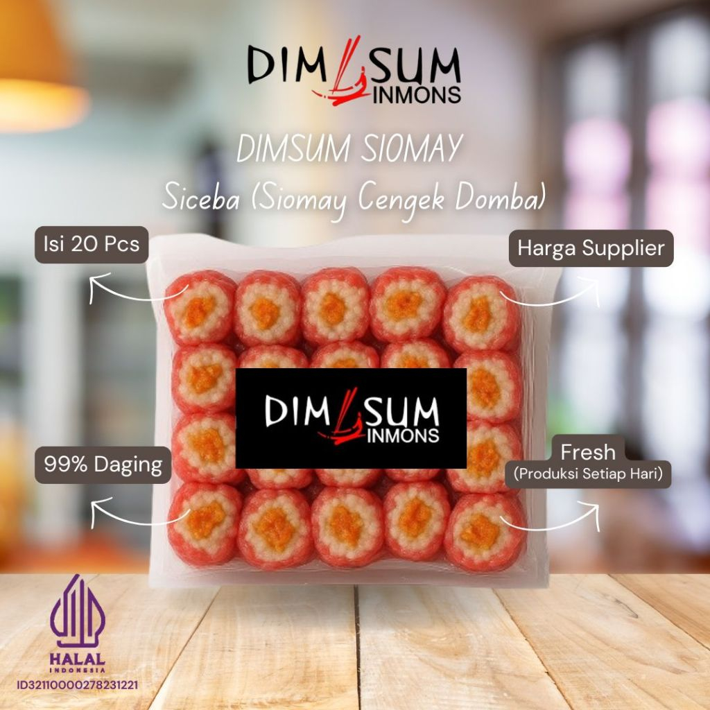 

Inmons Dimsum Langsung dari Pabrik Frozen Food Premium isi 20 Halal - Siceba (Siomay Cengek Domba)