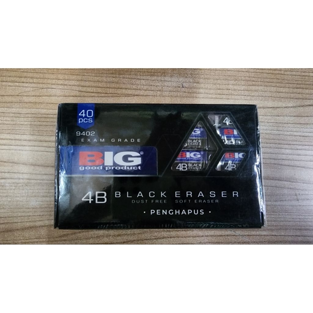 

BIG Penghapus Eraser Pensil Hitam Kecil Dust Free ER-9402 Stationery 40 Pcs
