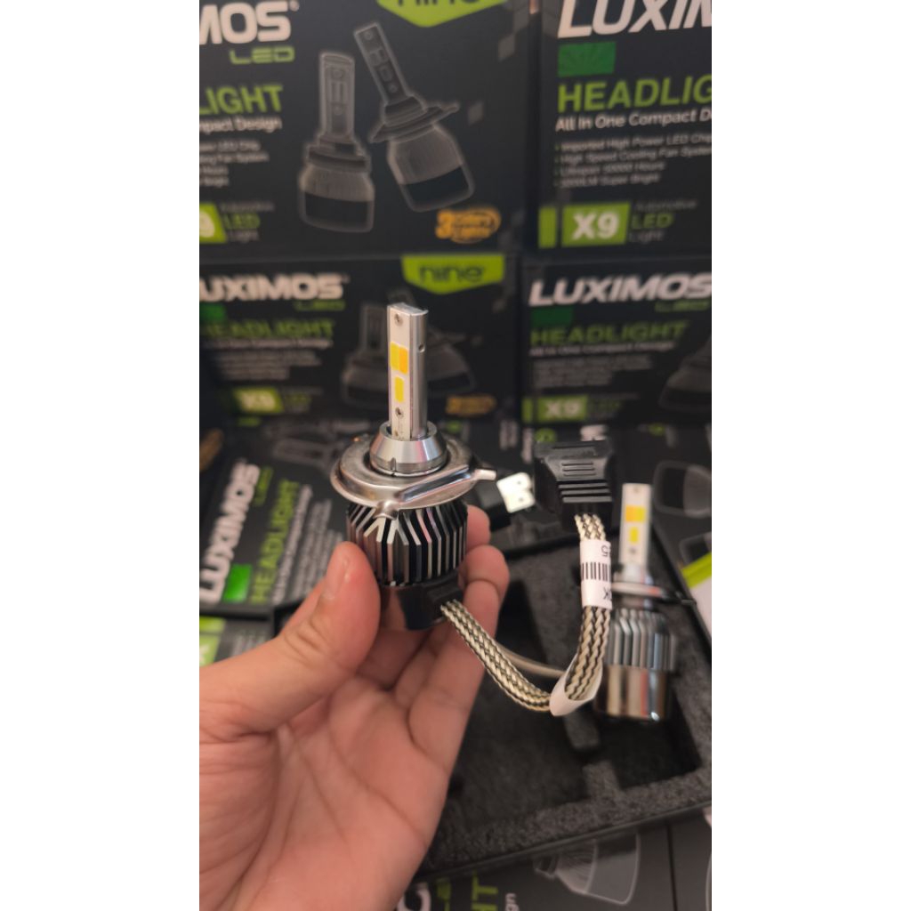 Luximos H4 LED 3 Warna - lampu LED Luximos 3 Warna H4- kamu LED lampu kabut