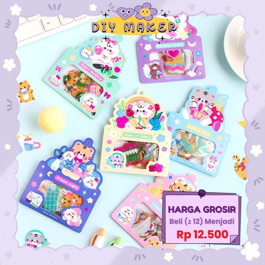 

DM Stiker Pack Mini Animal Baby isi 40 Pcs Stiker Korea Lucu Stiker DIY Tempel Mainan Anak Dekoratif