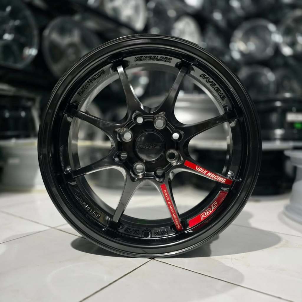 Velg Rays Ce28 Brand New Ring 15 Pcd 4x100 4x114.3 Lebar 6.5 Et 42 Warna Gunmetal Kondisi Baru