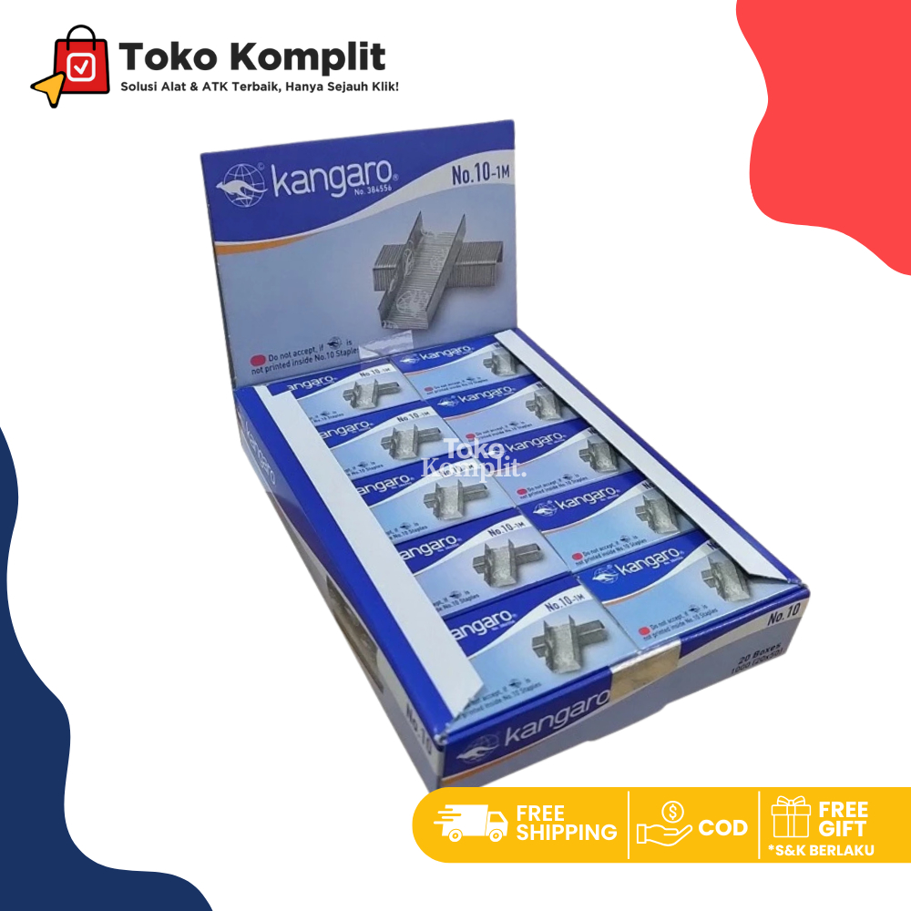 

Komplit - Isi stapler Kangaro No 10-1M (20/Box)