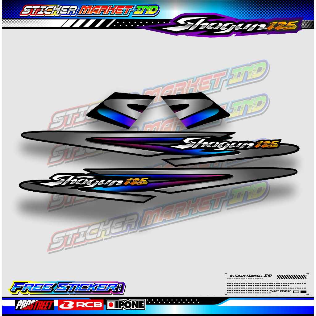STRIPING VARIASI SUZUKI SHOGUN 125 R / STICKER LIST VARIASI MOTOR SUZUKI SHOGUN 125 R