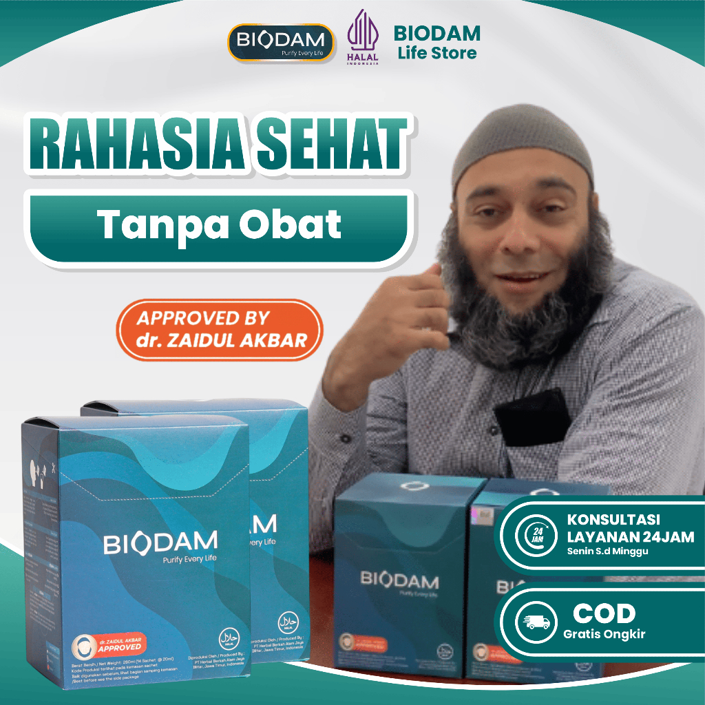Biodam Herbal Dari Dr. Zaidul Akbar Cegah Diabetes & Gula Darah Kadar Kolesterol Tinggi Tanpa Obat