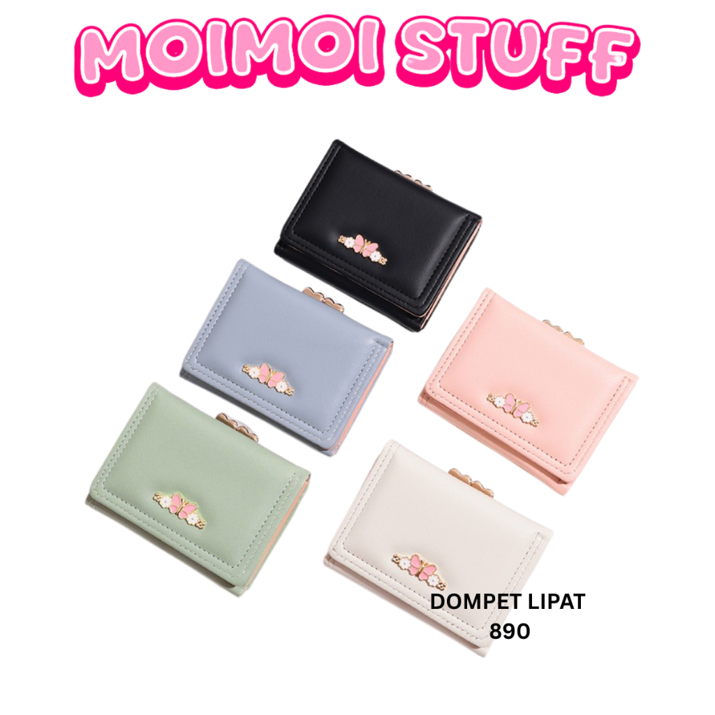 MM - DOMPET WANITA LIPAT 890 DOMPET KOIN PEREMPUAN KOREAN STYLE LUCU AESTHETIC DOMPET IMUT IMPOR