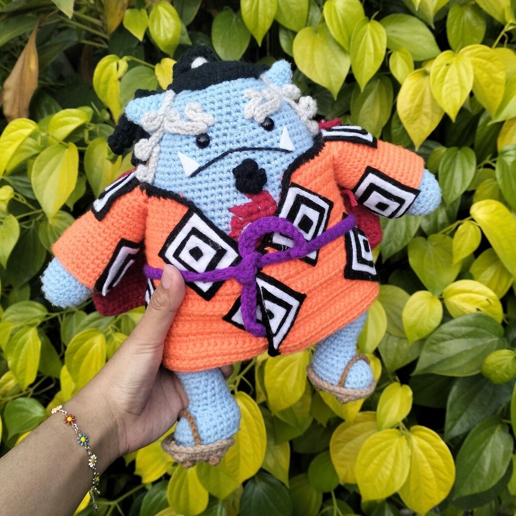 boneka rajut jinbei one piece | custom boneka rajut | jinbe | amigurumi | one piece
