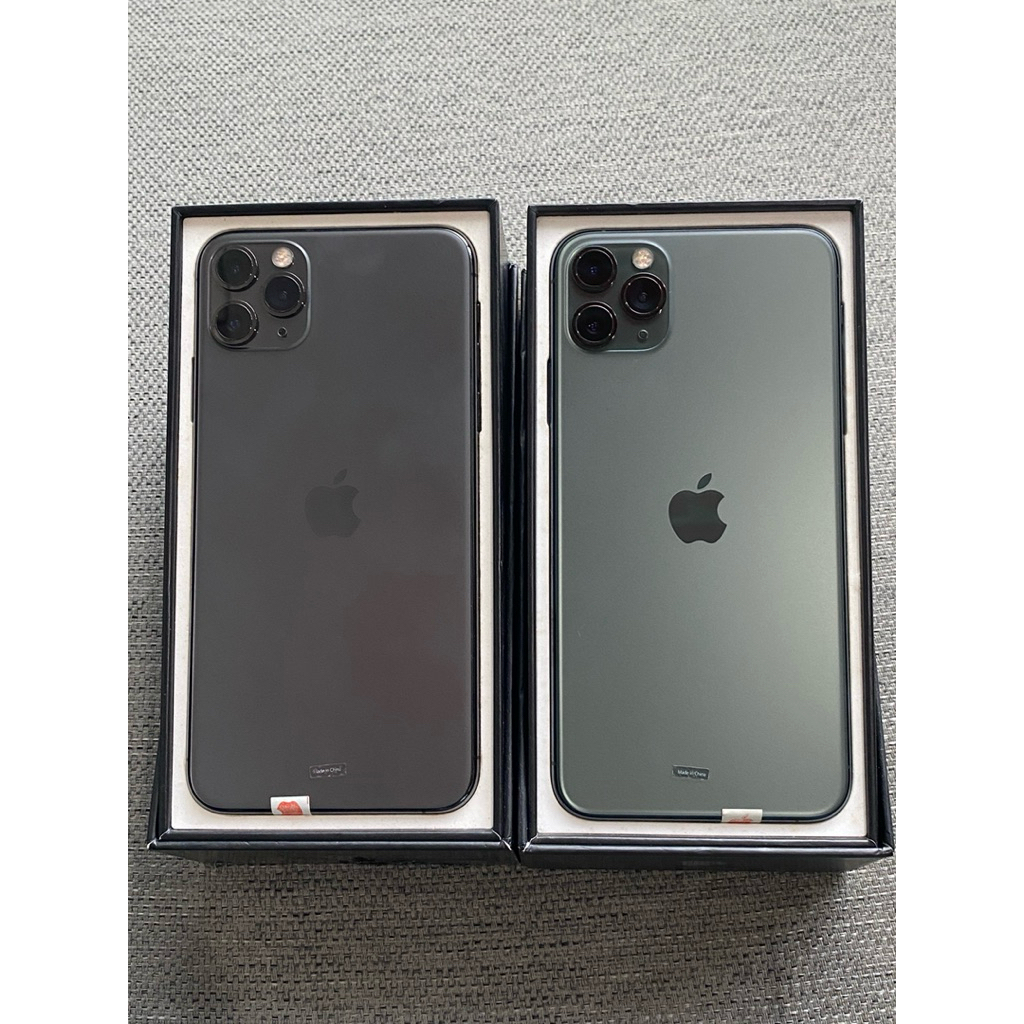 iphone 11 pro max 64gb ibox midnight green & grey