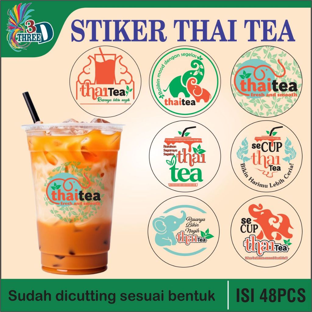 

STIKER GELAS CUP MINUMAN THAI TEA | STIKER MINUMAN CUP KENINIAN