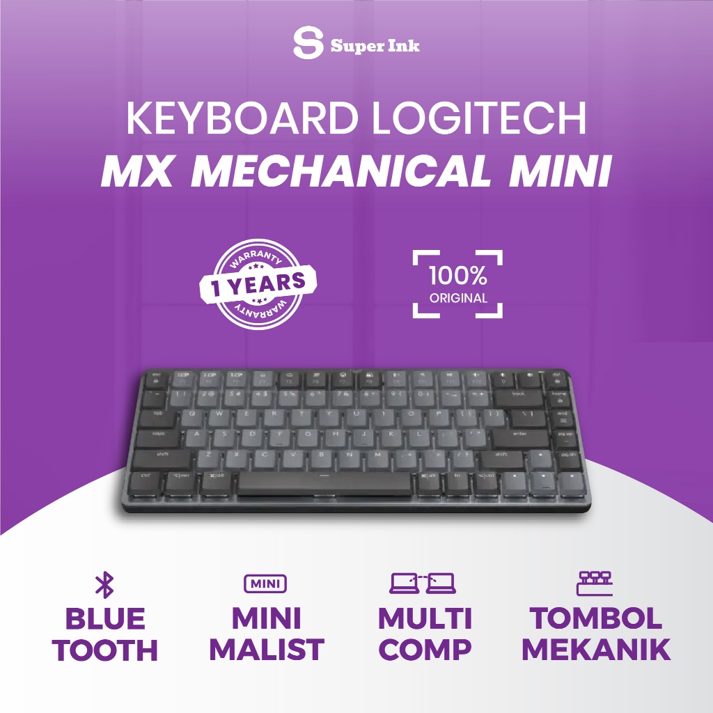 Keyboard Mechanical Wireless Bluetooth Mini Logitech MX Mechanical Tactile