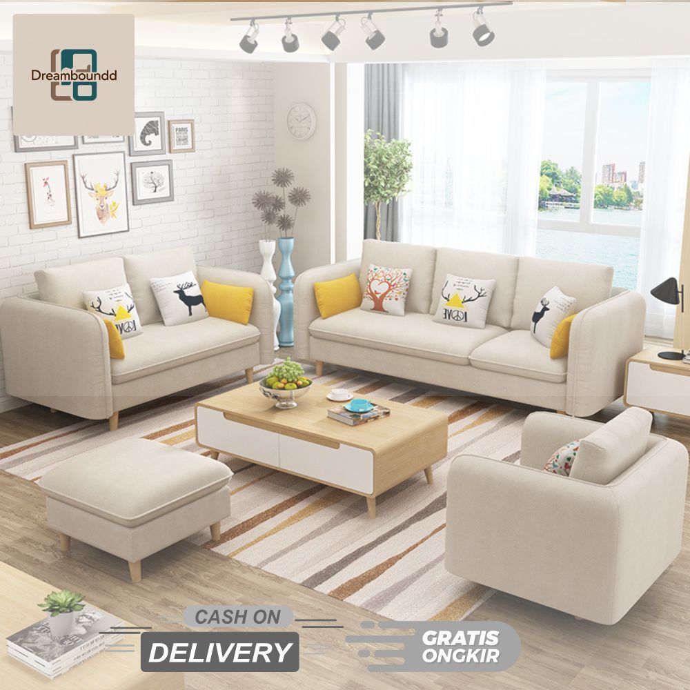 Sofa Minimalis Terbaru - Sofa 321 - Sofa Ruang Tamu - Sofa 2 Seater - Sofa Murah - Sofa Retro