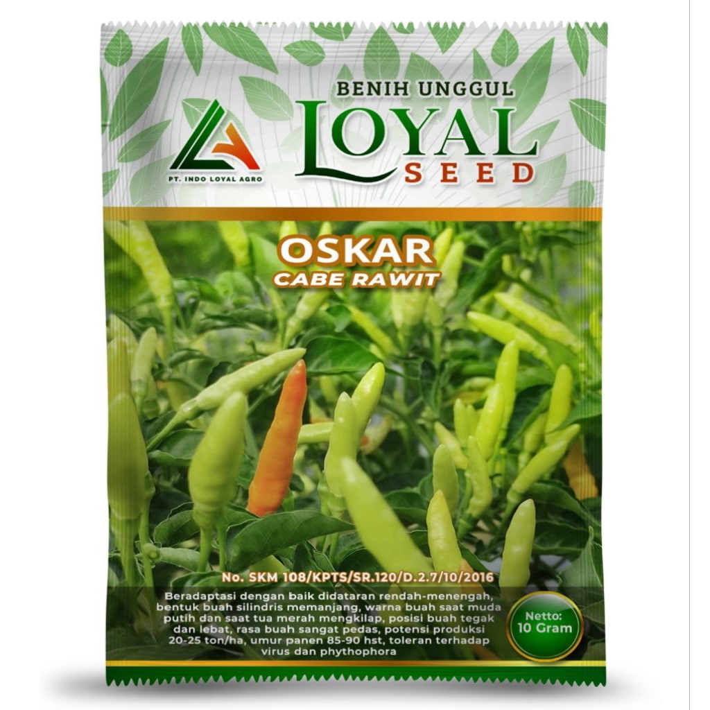 BENIH CABE RAWIT OSKAR KEMASAN 10 GRAM CAP LOYAL SEED BIBIT CABE CAKRA PUTIH BENIH UNGGUL DAN BERKUA