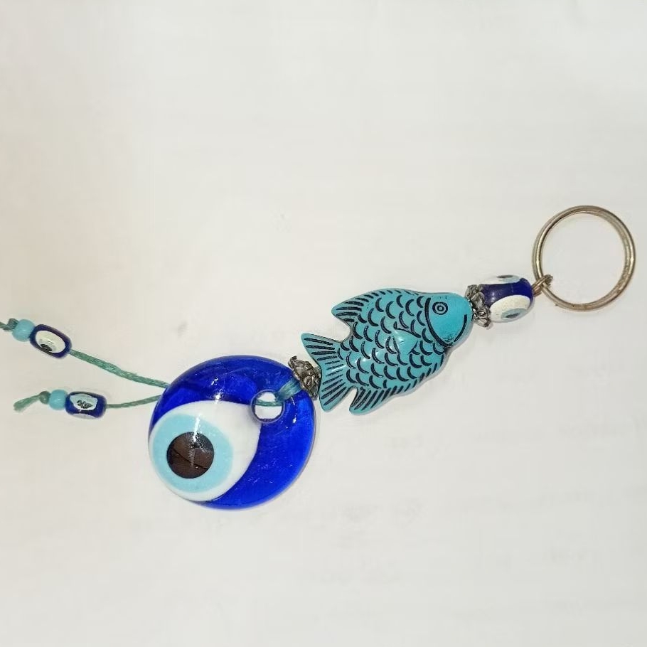Gantungan Kunci Evil Eye Turkish dengan Ikan