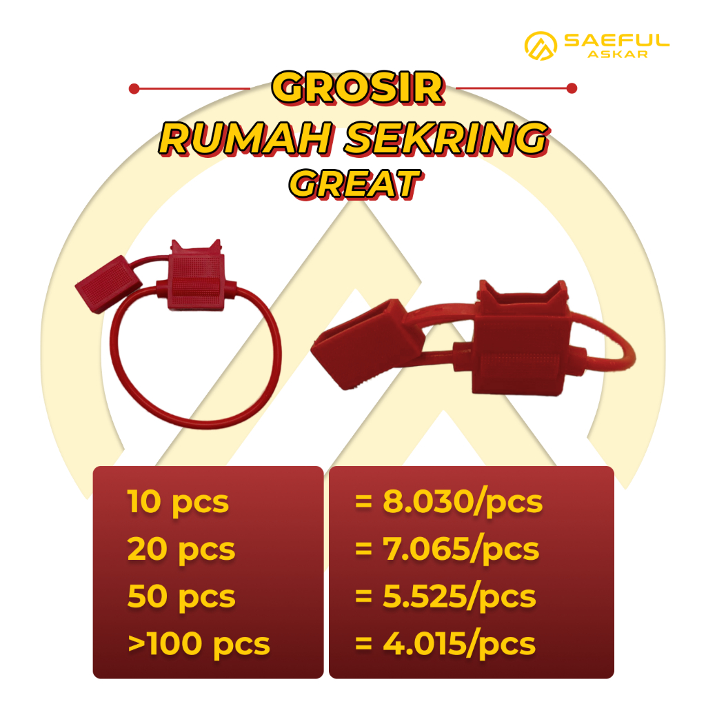 Rumah Sekring Box Fuse Ceramic Great Anti Panas Waterproof untuk Sepeda Listrik Molis Grosir 10pcs