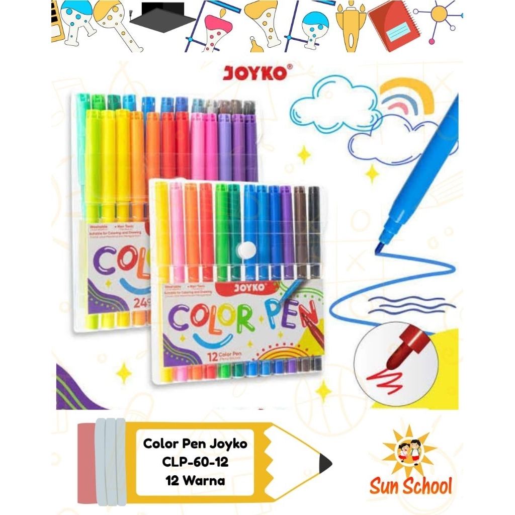 

Color Pen Joyko CLP-60-12 isi 12