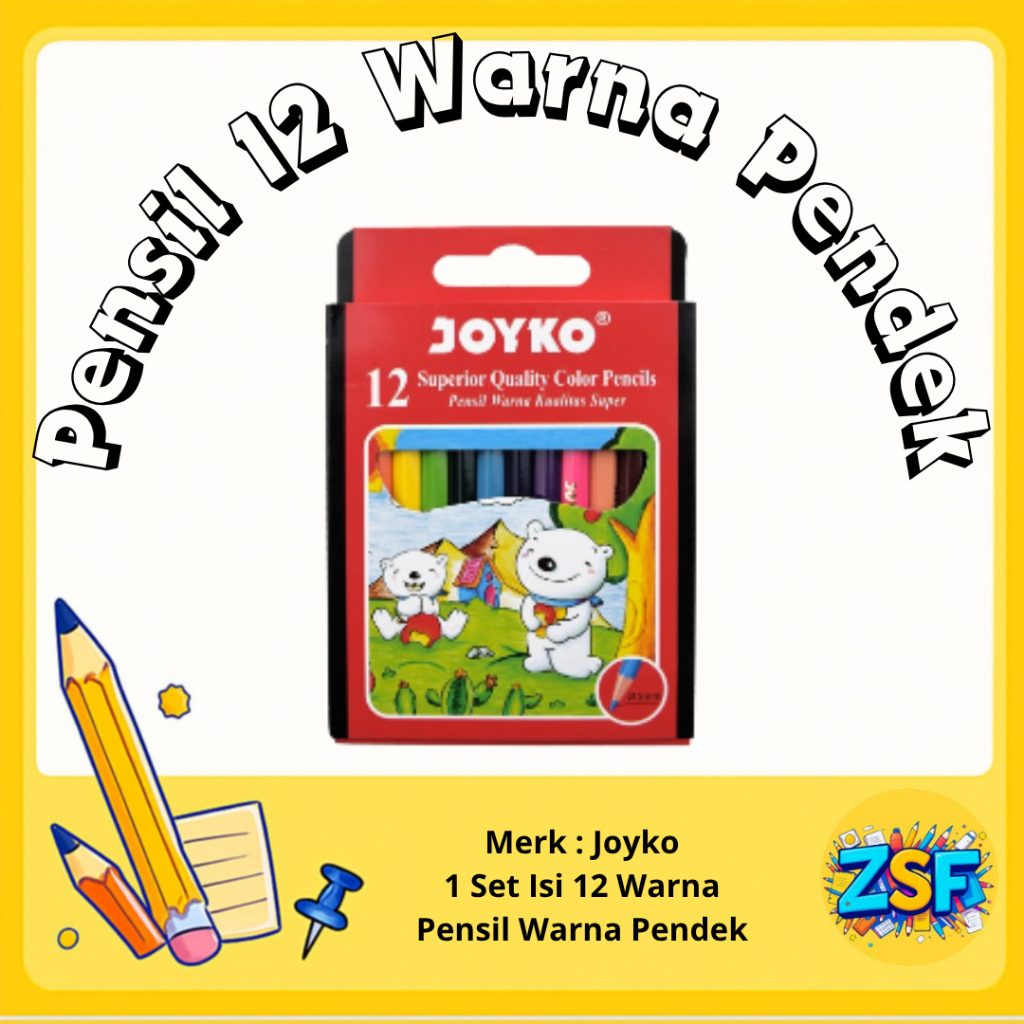 

Pensil Warna Joyko Joyko Pensil Warna Pinsil Gambar Joyco 12 Warna Kecil Bagus Dan Murah Original