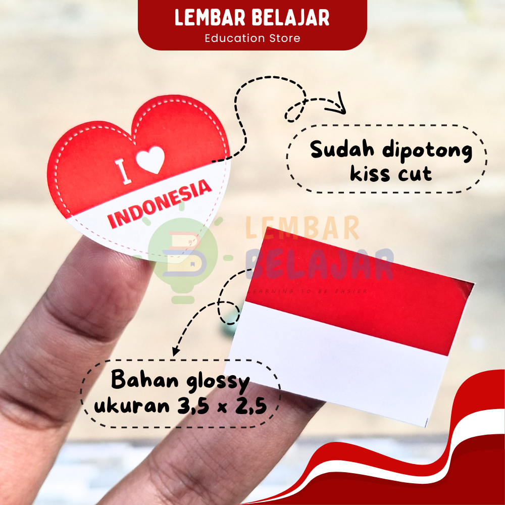 

LEMBAR BELAJAR - Stiker Pipi Bendera Merah Putih isi 10 Untuk Anak dan Dewasa