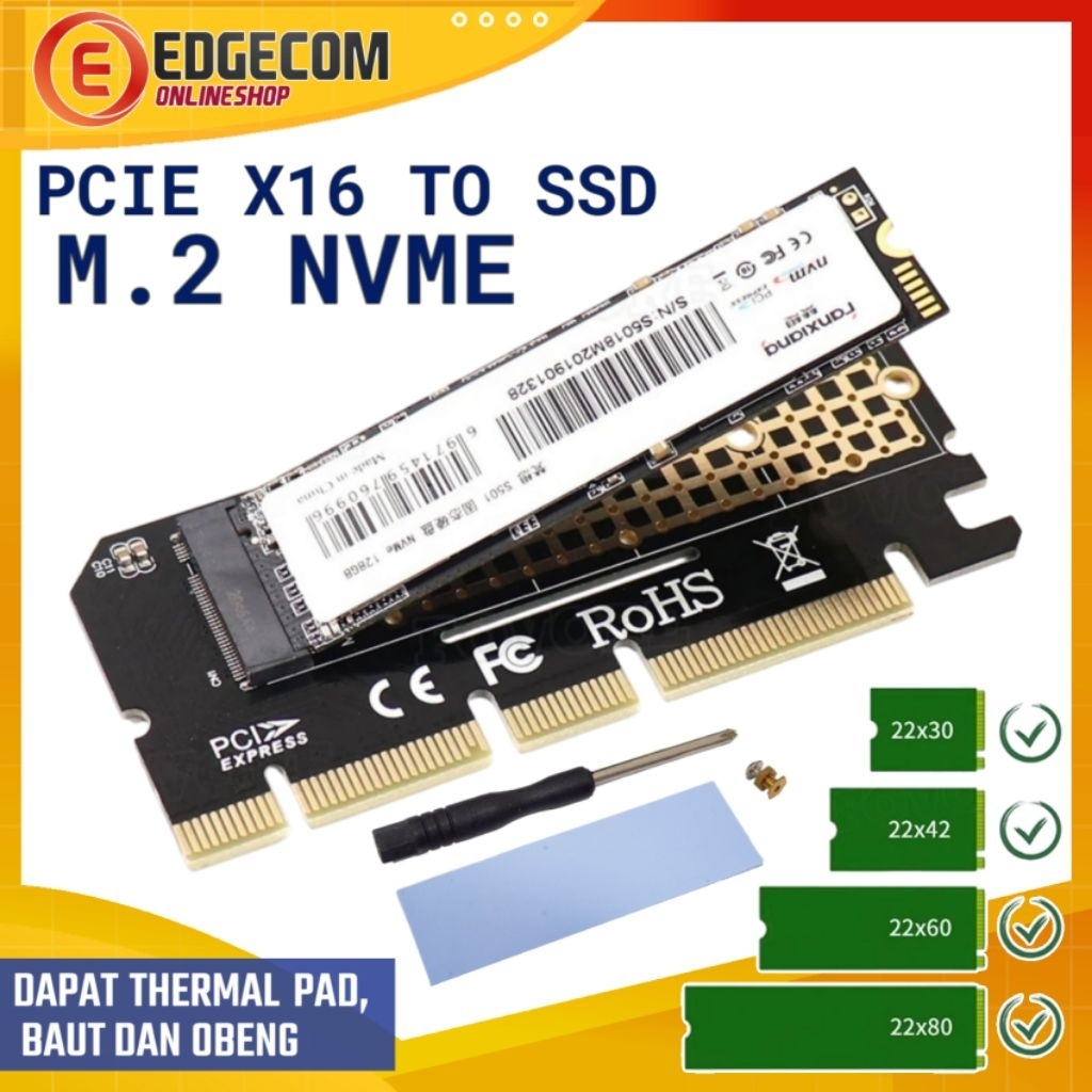 PCIE PCIE EXPRESS NVME M.2 SSD to PCIE X16 Expansion Card