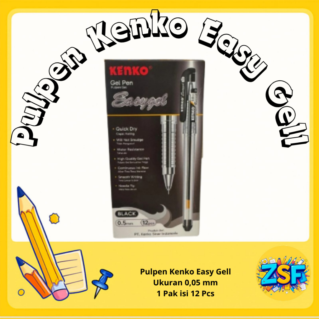

Pulpen Kenko 1 Pack Pena Kenko 1 Kotak Pen Kenko Easy Gel 1 Pak 0.5 Mm Isi 12 Pcs Original