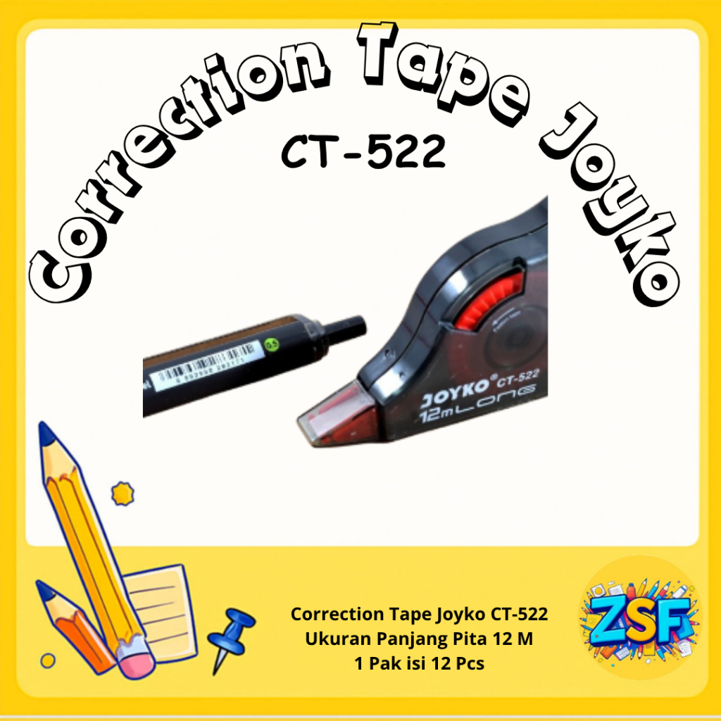 

Tip Ex Kertas Tip Ex 1 Pack Tipek Joyko Roll Aesthetic Correction 522 Murah Asli Original