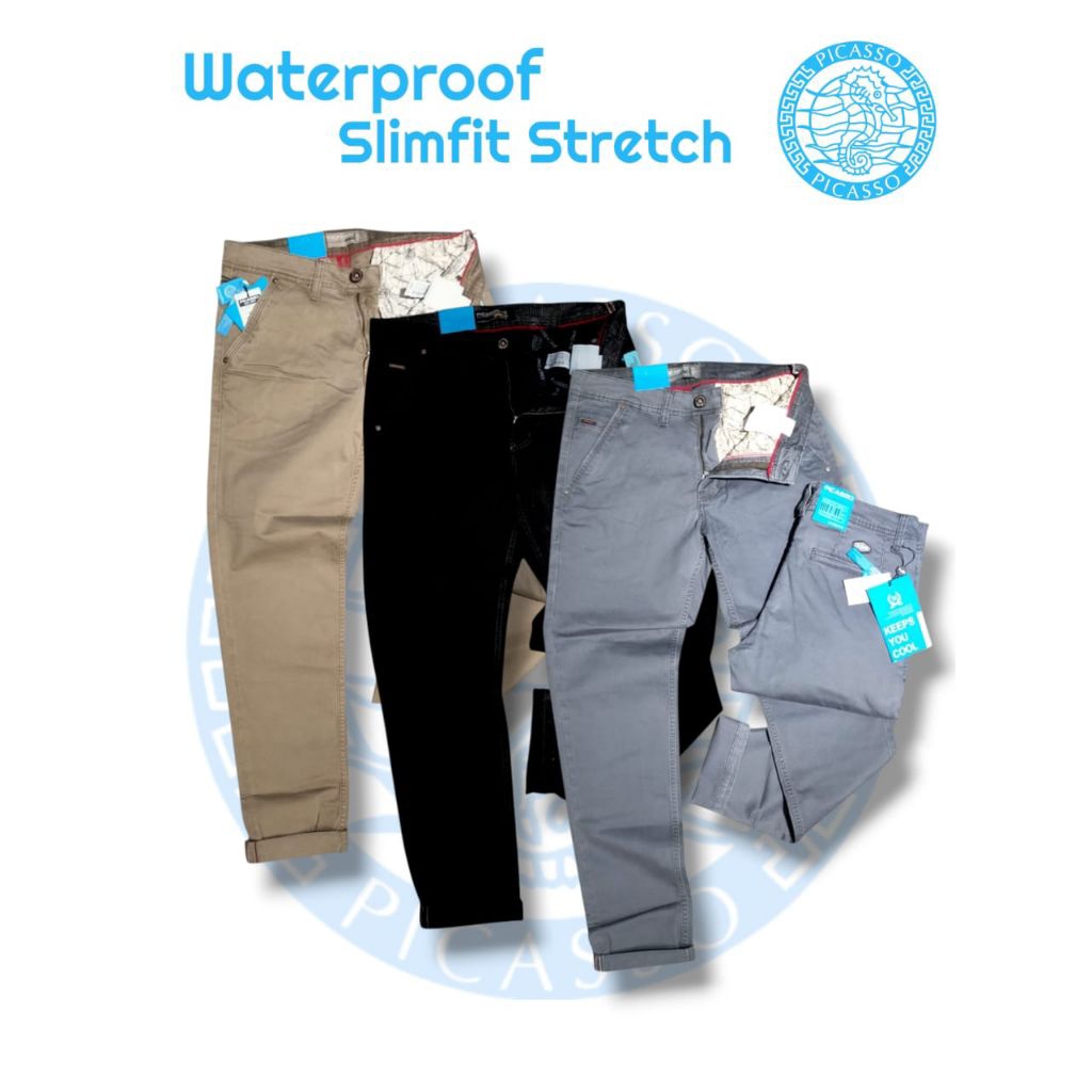 Celana Chinos Pria PICASSO ORIGINAL WATERPROOF /Chinos PICASSO Anti Air