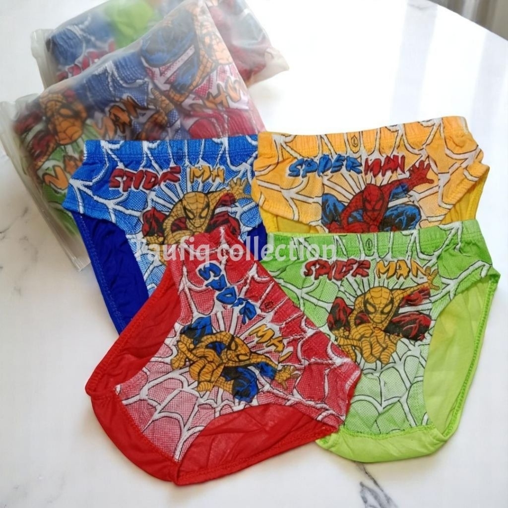PROMO 12 PCS celana dalam anak cowok motif Spiderman / cd anak balita laki laki