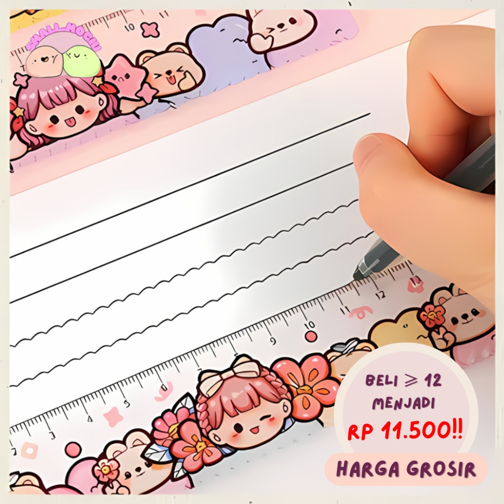 

1 PCS Penggaris Dengan Desain Gelombang Ruler Kreatif For School Stationery TLD88